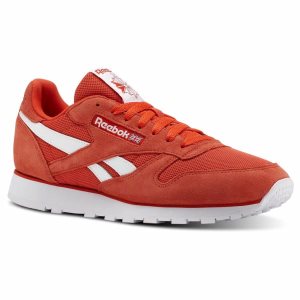 Reebok Classic Leather Turnschuhe Herren - Orange - DE 509-MNE